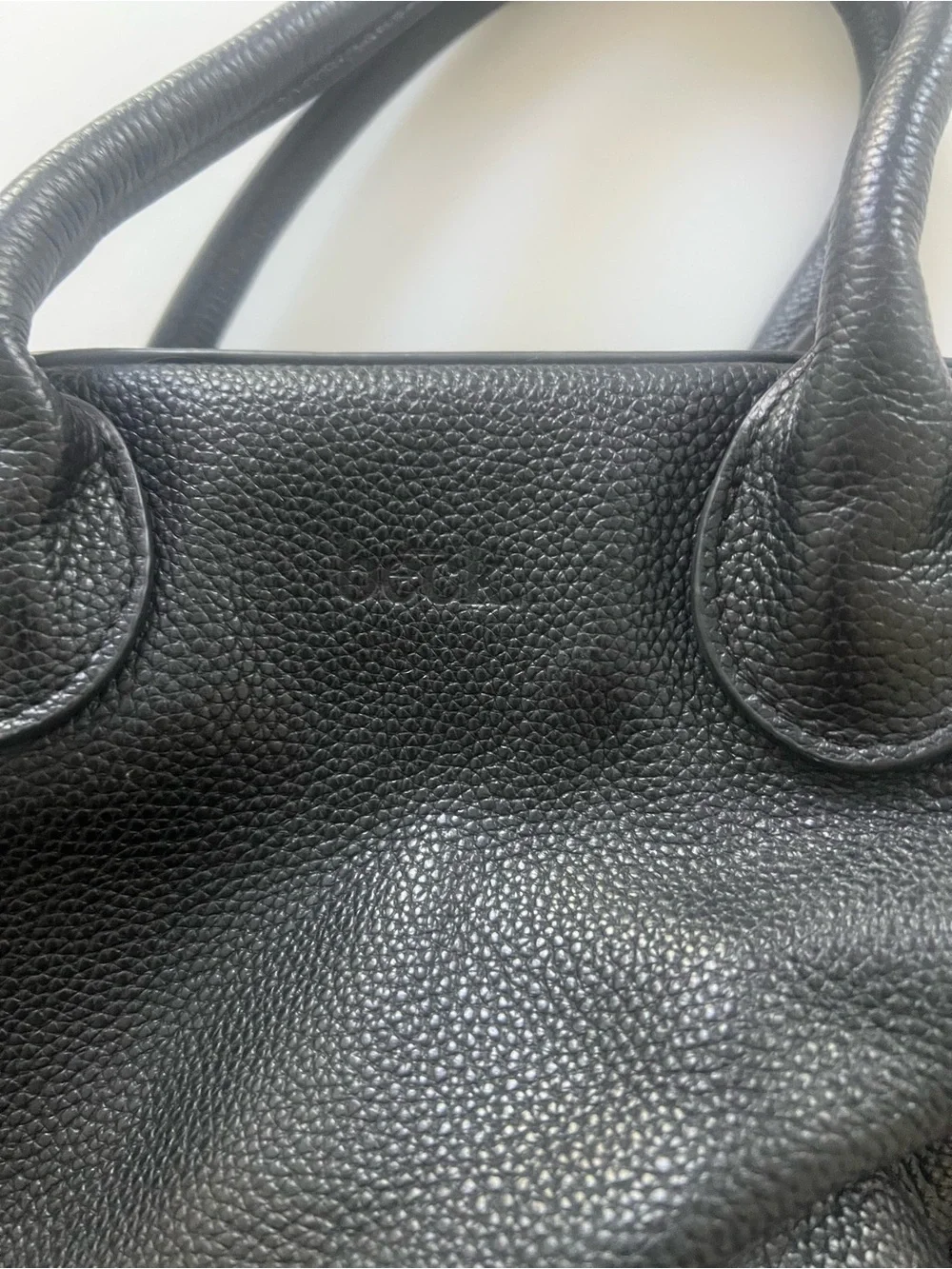 Beck Black Leather Backpack